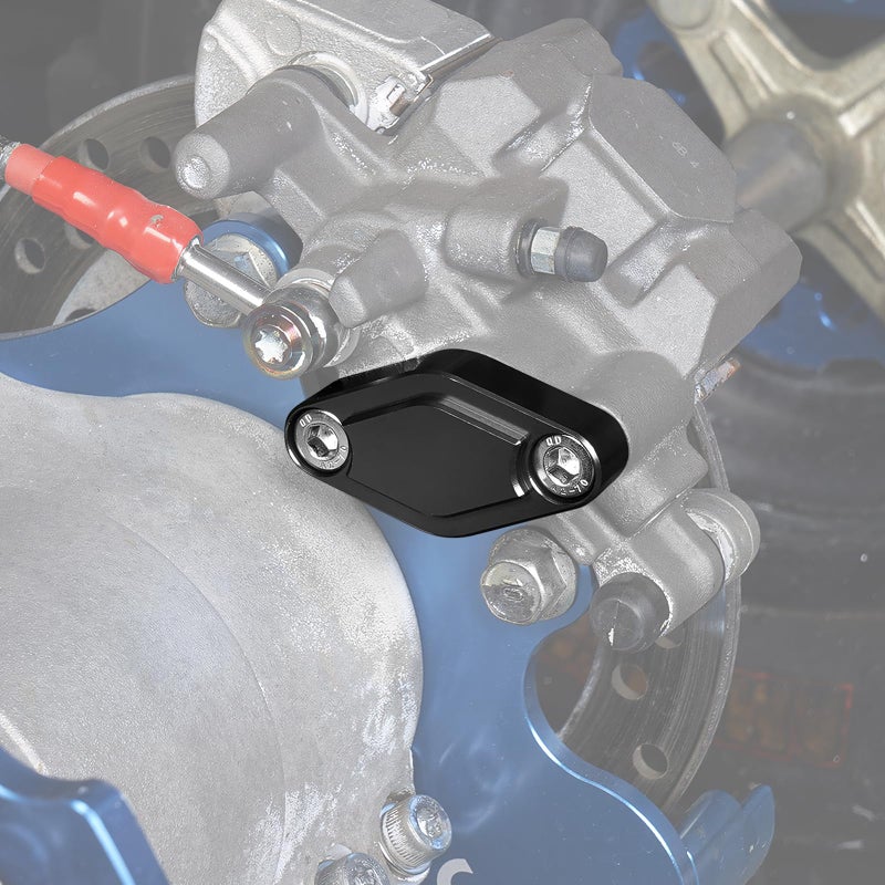 NICECNC Black CNC ATV Parking Brake Block Off Plate Compatible with Raptor 125,250,350,660,700,YFZ450/450R/X,Warrior 350,Banshee 350,TRX 450R/400EX/300EX,LTZ 400/LTR 450,KFX 400/450 - Image 2